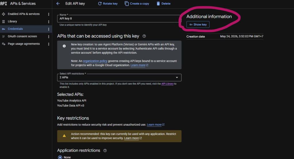 How to Create YouTube Data API v3
