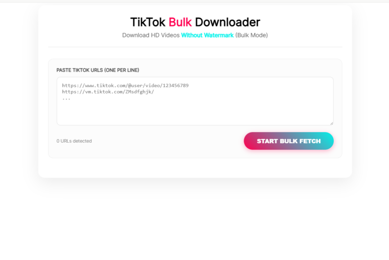 TikTok Bulk Downloader